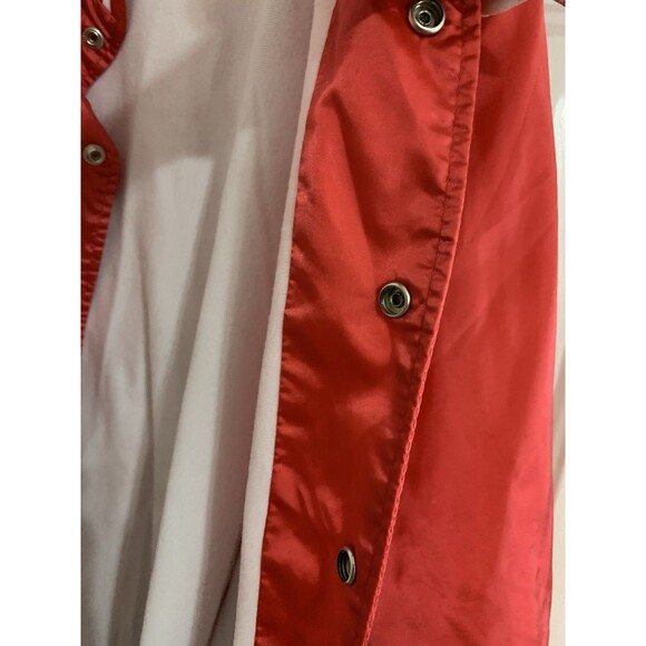 Vintage Cardinal Red  Satin Bomber Jacket Mens L Basketball Logo (Flaws/Read) - Picture 13 of 16